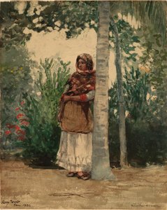 Onder een palmboom door Winslow Homer